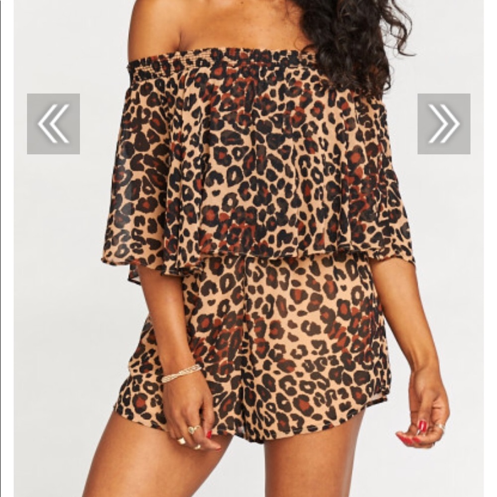 Show Me Your MuMu rosarita romper in Donna Cheetah